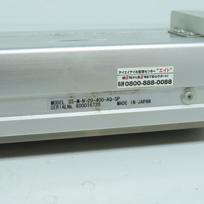 IAI SS-M-N-20-400-AQ-SP Electric Linear Actuator Slider 400mm Stroke