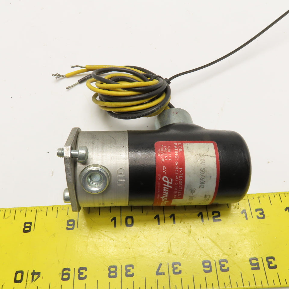 Humphrey X275 CD 120V 1/4" NPT Solenoid Valve 30-100PSI