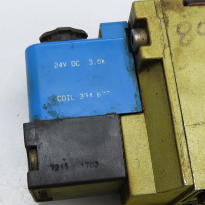 Ross W6577A3401 5/3 Position Closed Center Pneumatic Solenoid Valve 24VDC Coil