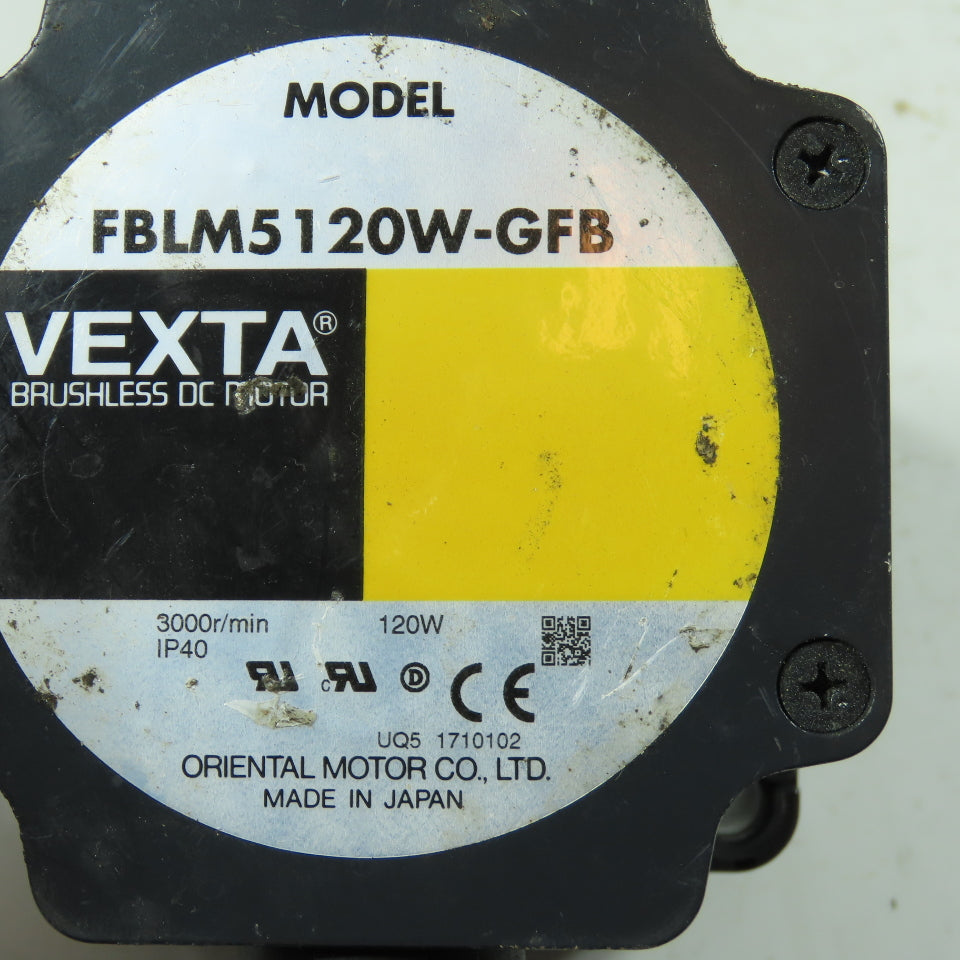 Vexta GFB5G20 FBLM5120W-GFB Brushless DC Gear Motor 120W 3000RPM