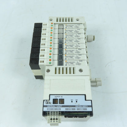 SMC VQ1201RY-5 EX120-SSY1 Solenoid Valve Manifold 8-Station 24VDC Serial Unit