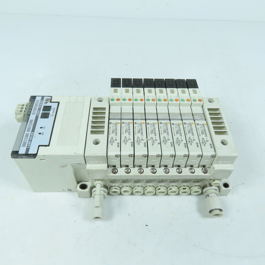 SMC VQ1201RY-5 EX120-SSY1 Solenoid Valve Manifold 8-Station 24VDC Serial Unit