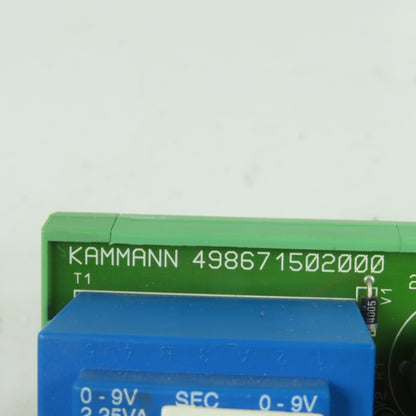 Kammann 498671502000 DIN Rail Mount Temperature Controller Board