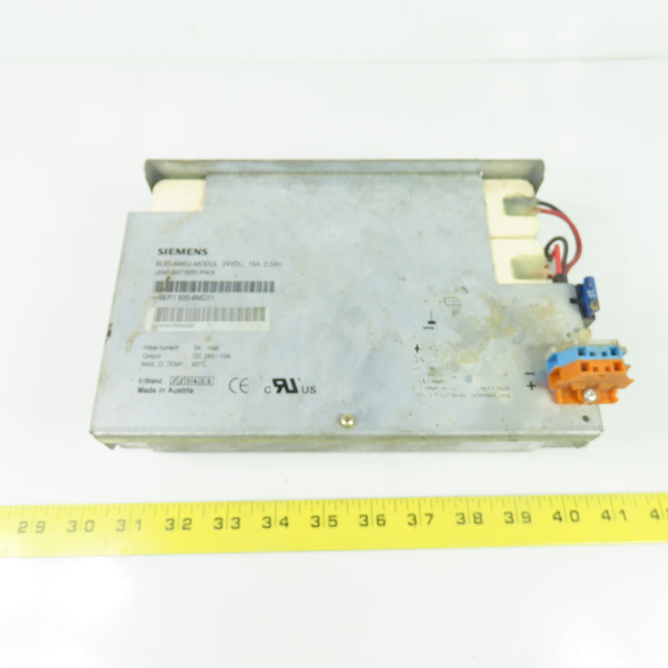 Siemens 6EP1 935-6MD31 SITOP 24V DC 15A 2.5Ah Lead-Battery Pack UPS Module