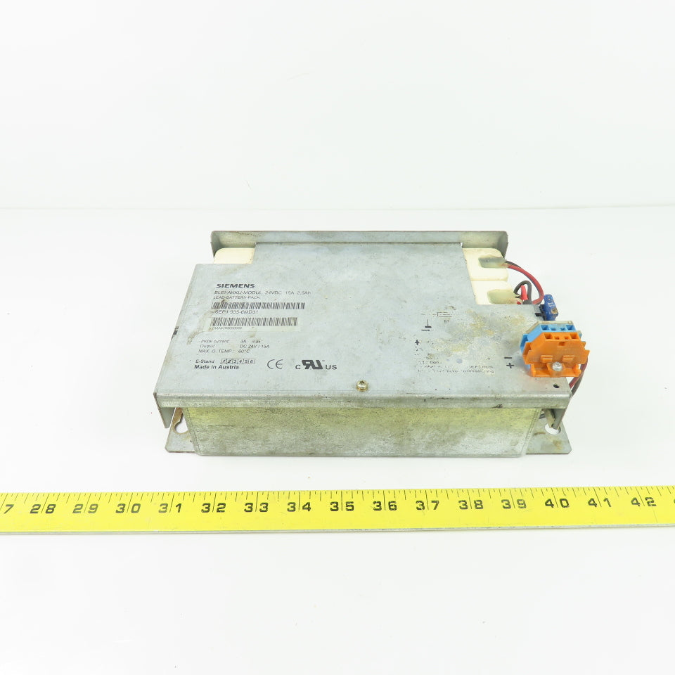 Siemens 6EP1 935-6MD31 SITOP 24V DC 15A 2.5Ah Lead-Battery Pack UPS Module