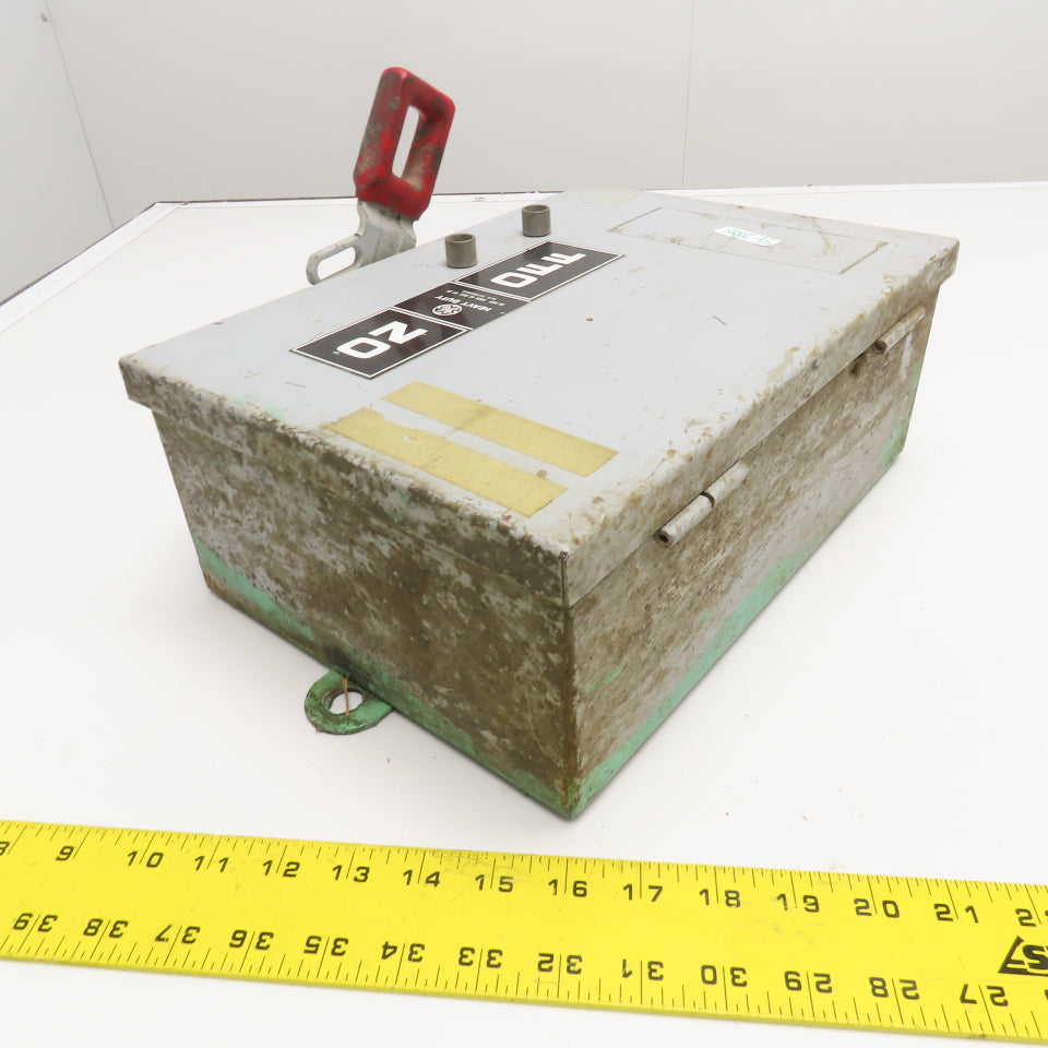 General Electric THN3361J 30A 600V 3P Non Fusible Safety Disconnect Switch