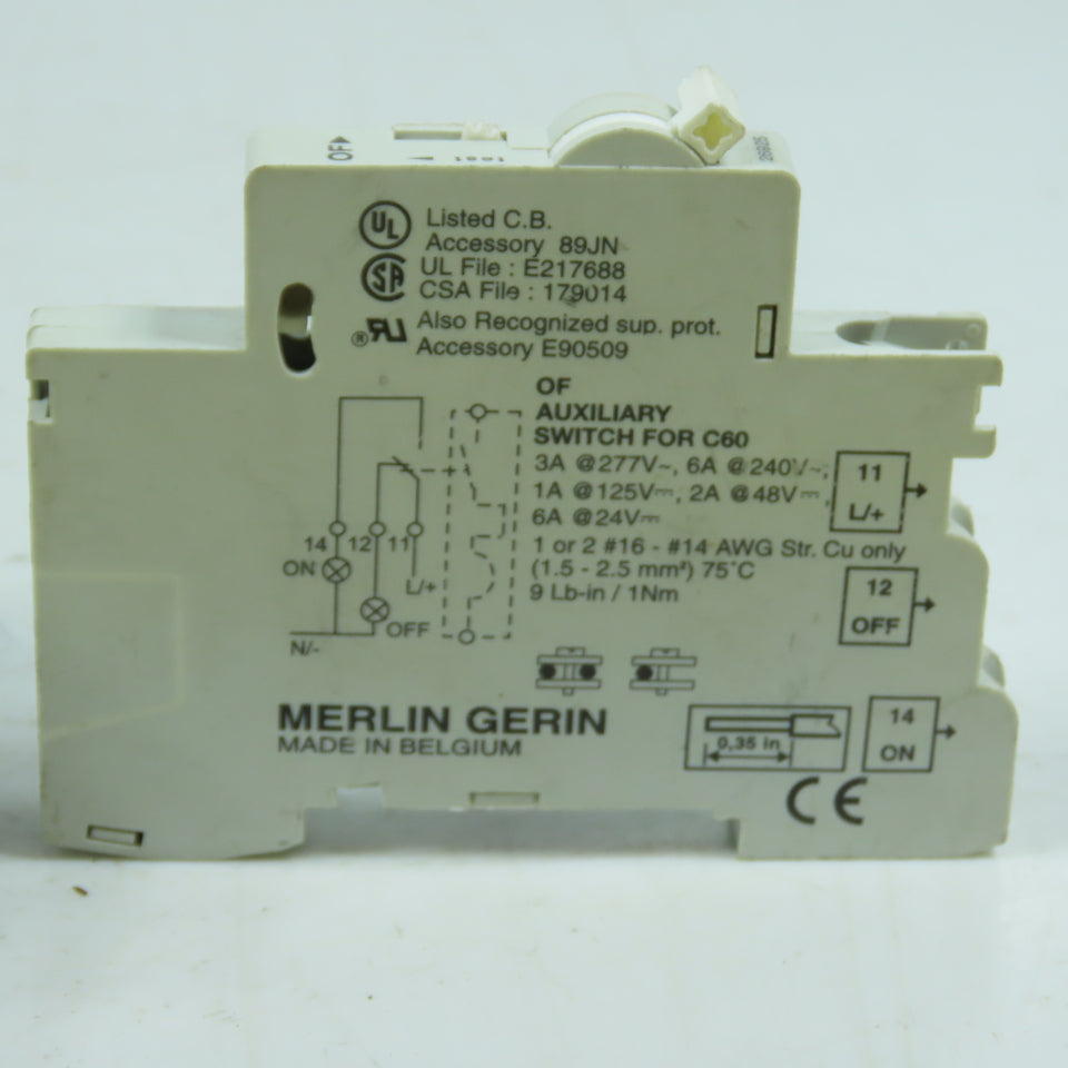 Merlin Gerin 26925 OF Auxiliary Switch for C60 Circuit Breaker Lot of 10