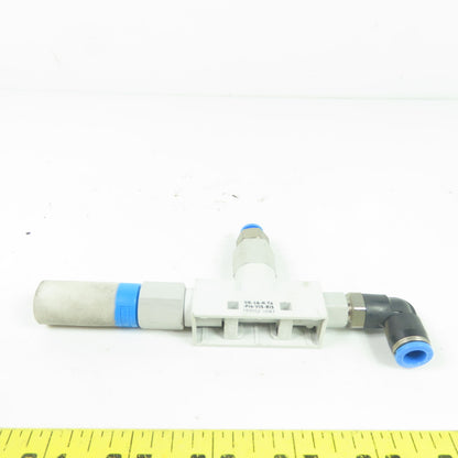 Festo 193502 VN-14-H-T4-PI4-VI5-RI5 Vacuum Generator High Vacuum w/ Silencer