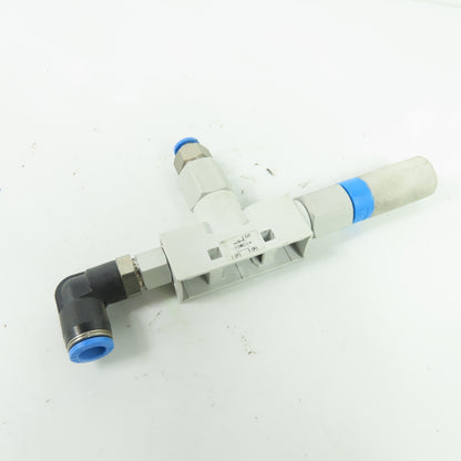 Festo 193502 VN-14-H-T4-PI4-VI5-RI5 Vacuum Generator High Vacuum w/ Silencer