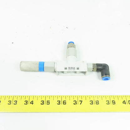 Festo 193502 VN-14-H-T4-PI4-VI5-RI5 Vacuum Generator High Vacuum w/ Silencer