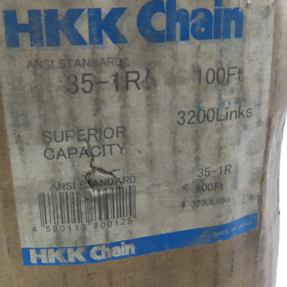 HKK 35-1R #35 Single Row Roller Chain 3200 Links 100'