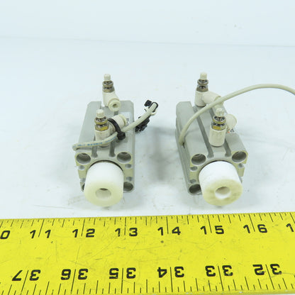 SMC CDQSB20-35D-M9NS Double Acting Air Cylinder 20mm Bore 35mm Stroke Lot Of 2