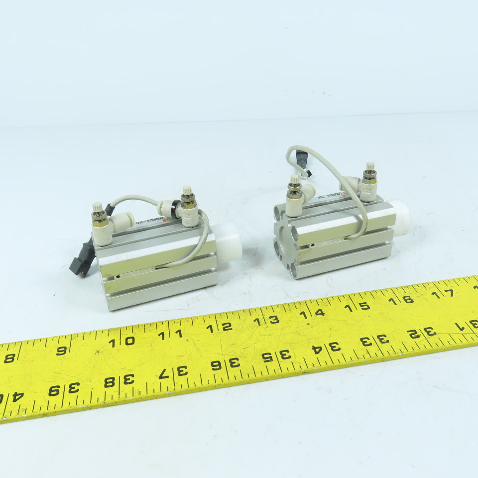 SMC CDQSB20-35D-M9NS Double Acting Air Cylinder 20mm Bore 35mm Stroke Lot Of 2