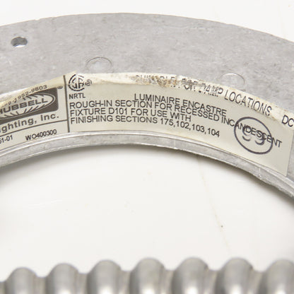 Hubbell D101 D Series Rough In Recessed Light Housing Assembly 120V