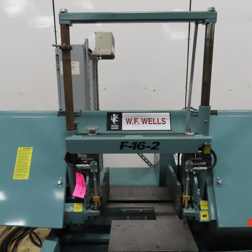W.F. Wells F-16-2 16x20 Twin Post Semi-Auto Horizontal Band Saw 480V 3PH (Clean)