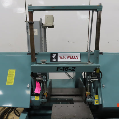 W.F. Wells F-16-2 16x20 Twin Post Semi-Auto Horizontal Band Saw 480V 3PH (Clean)