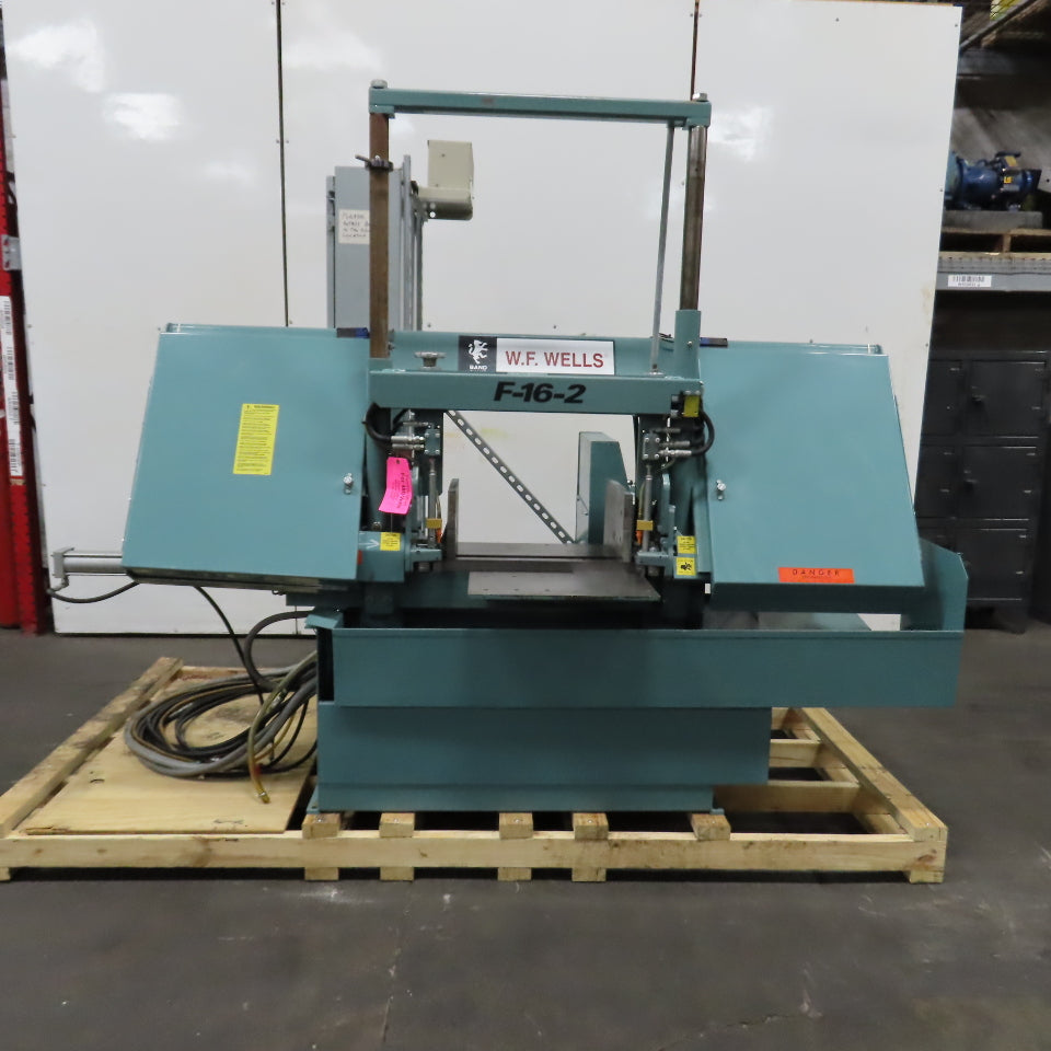W.F. Wells F-16-2 16x20 Twin Post Semi-Auto Horizontal Band Saw 480V 3PH (Clean)