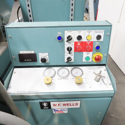 W.F. Wells F-16-2 16x20 Twin Post Semi-Auto Horizontal Band Saw 480V 3PH (Clean)