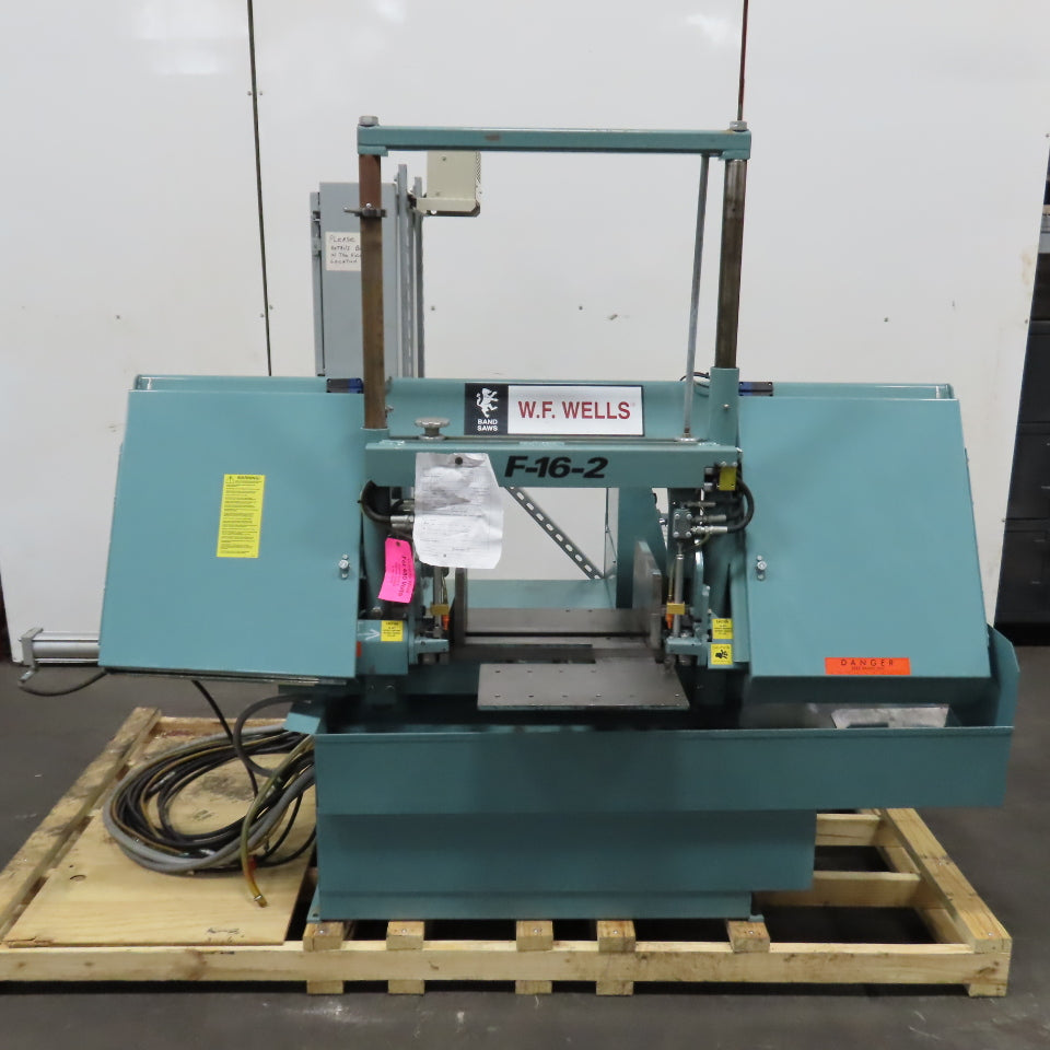 W.F. Wells F-16-2 16x20 Twin Post Semi-Auto Horizontal Band Saw 480V 3PH (Clean)