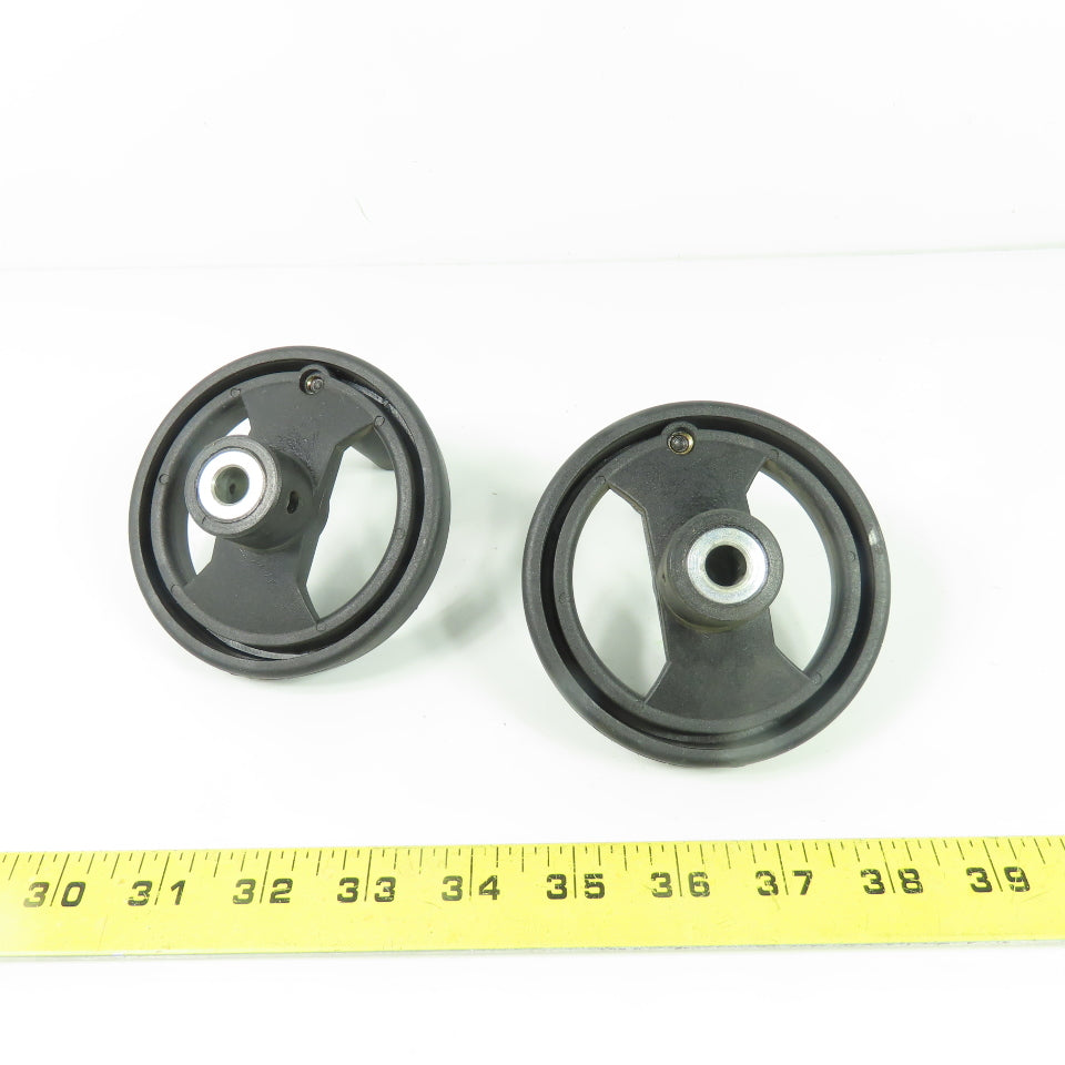 Revolving Machine Handwheels 100mm OD 10mm Bore Lot of 2