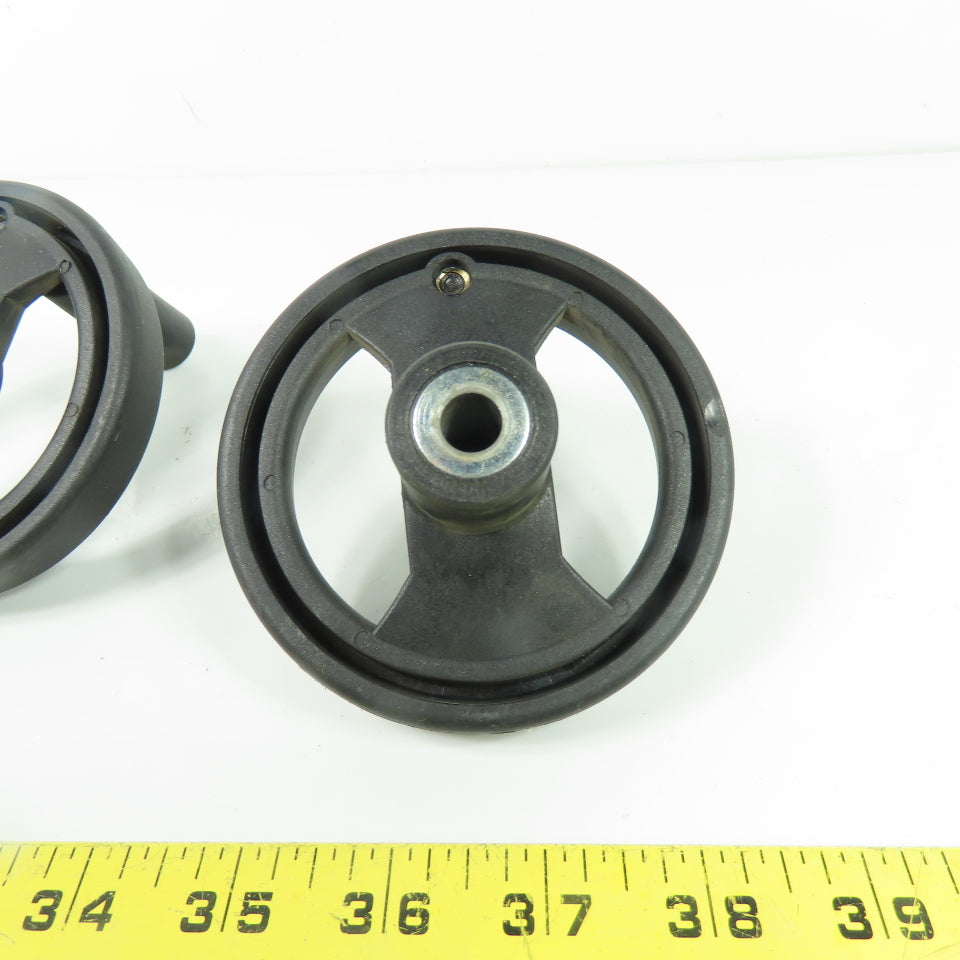 Revolving Machine Handwheels 100mm OD 10mm Bore Lot of 2