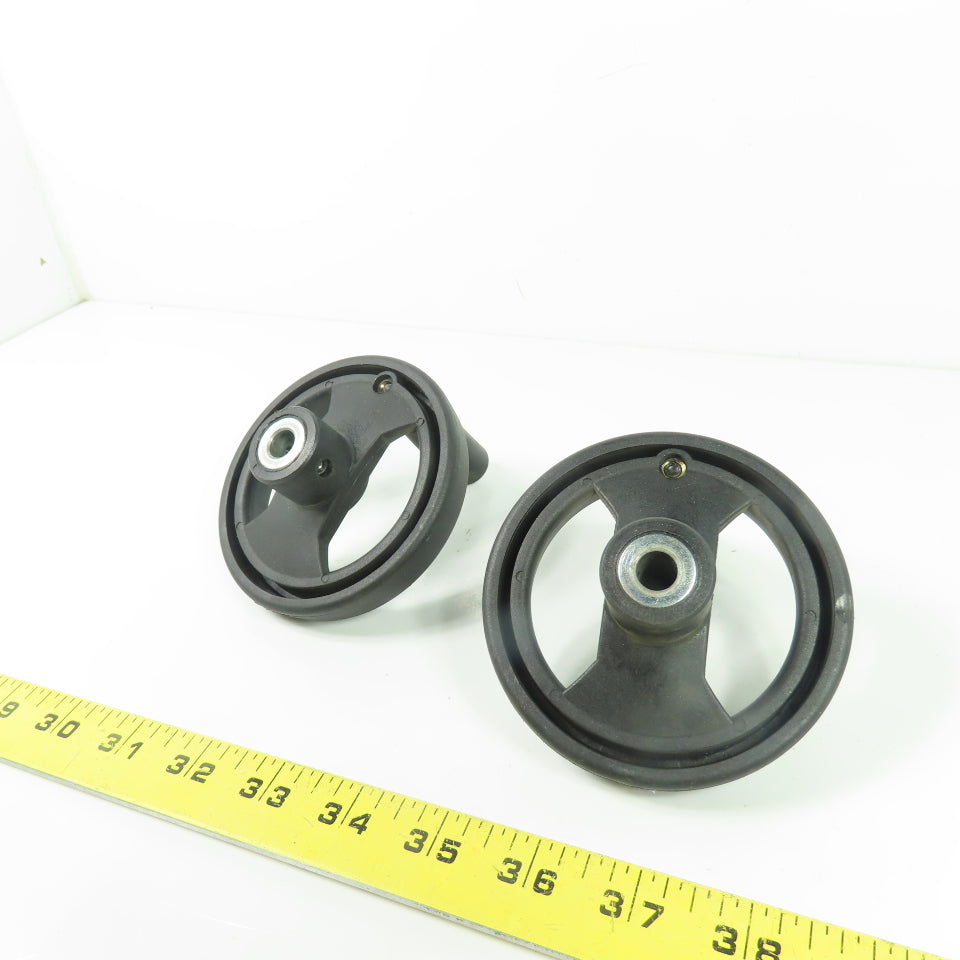 Revolving Machine Handwheels 100mm OD 10mm Bore Lot of 2