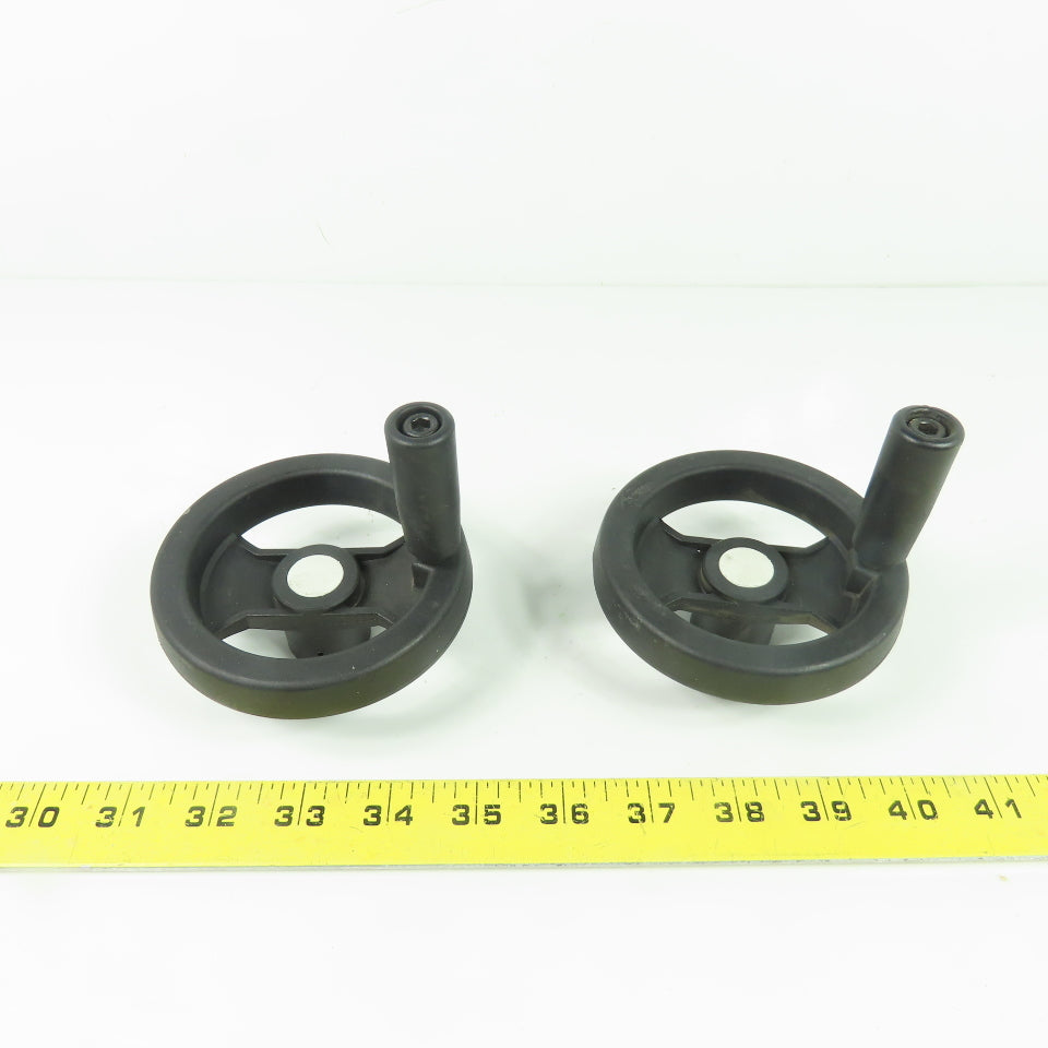 Revolving Machine Handwheels 100mm OD 10mm Bore Lot of 2