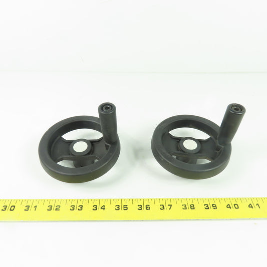 Revolving Machine Handwheels 100mm OD 10mm Bore Lot of 2