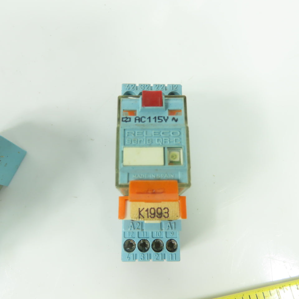 Releco C9-A41 Ice Cube Relays 115VAC with Sockets Lot of 5