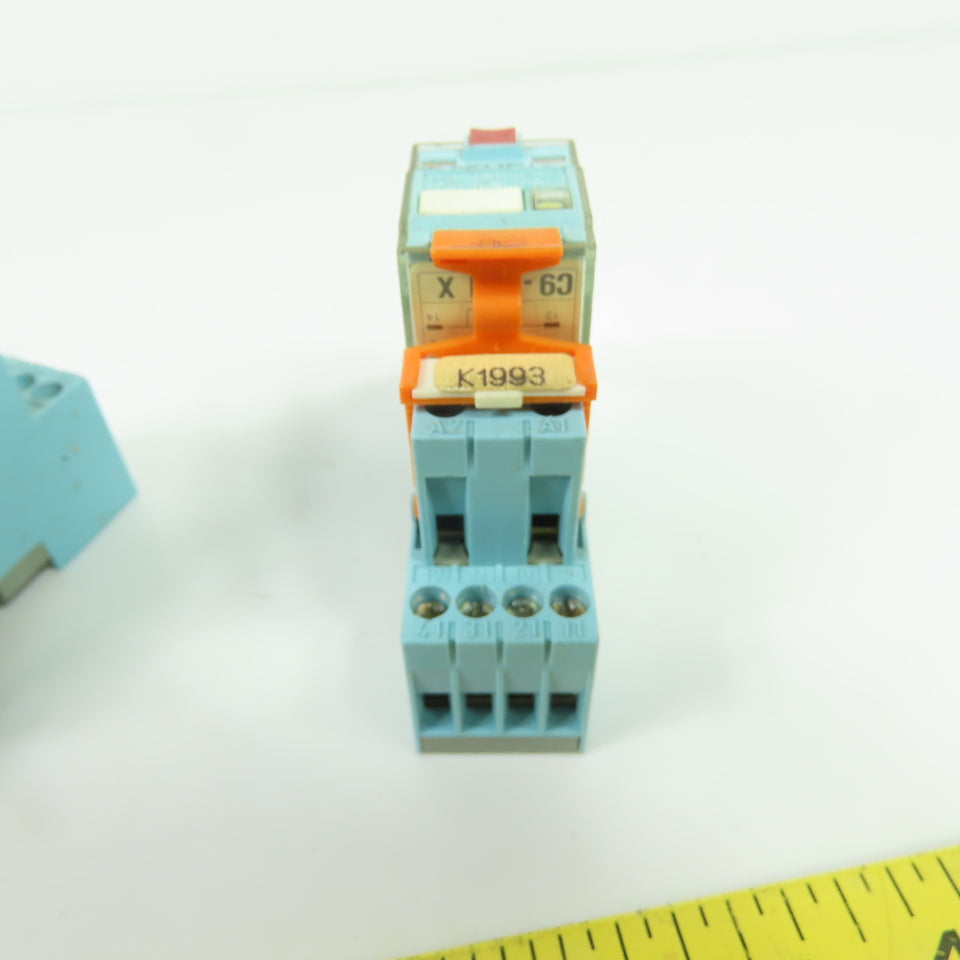 Releco C9-A41 Ice Cube Relays 115VAC with Sockets Lot of 5