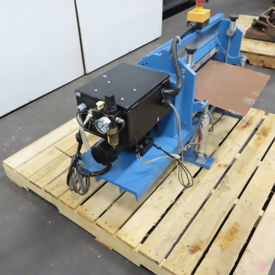 Schaefer Machine 18" Variable Speed Smoothing Press 0-25 FPM 115V 90PSI Tested