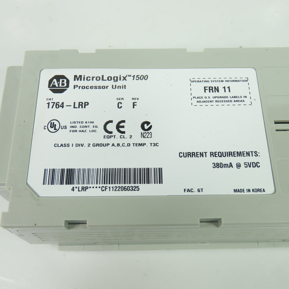 Allen-Bradley 1764-LRP MicroLogix 1500 Processor Unit Ser C Rrev F FRN 11