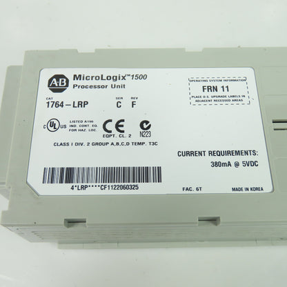 Allen-Bradley 1764-LRP MicroLogix 1500 Processor Unit Ser C Rrev F FRN 11