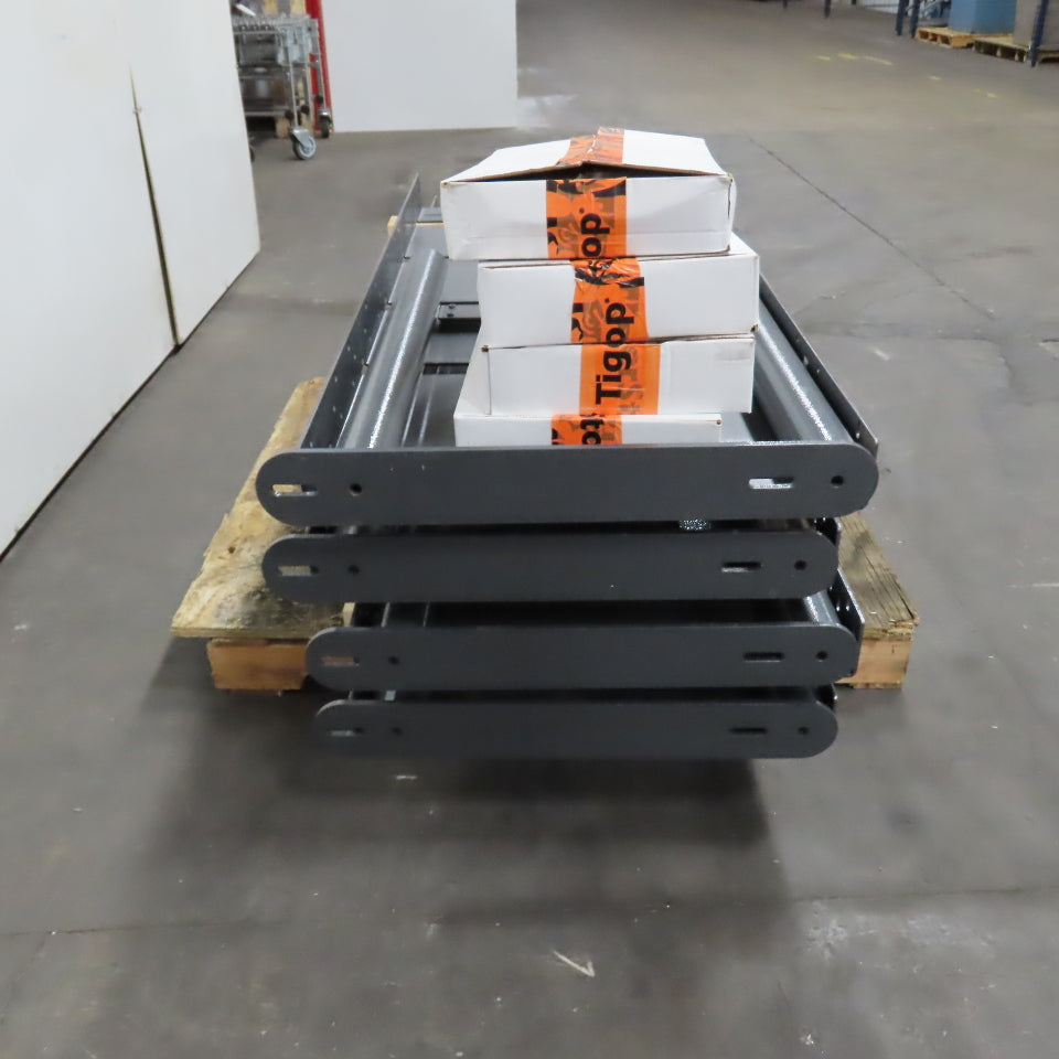 TigerStop 23' Long x 24" Wide Infeed / Outfeed Roller Table System (No Rollers)