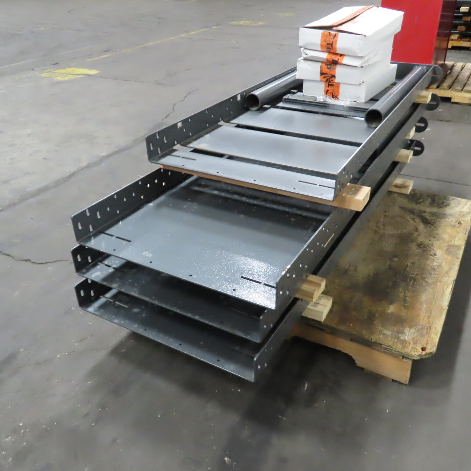 TigerStop 23' Long x 24" Wide Infeed / Outfeed Roller Table System (No Rollers)