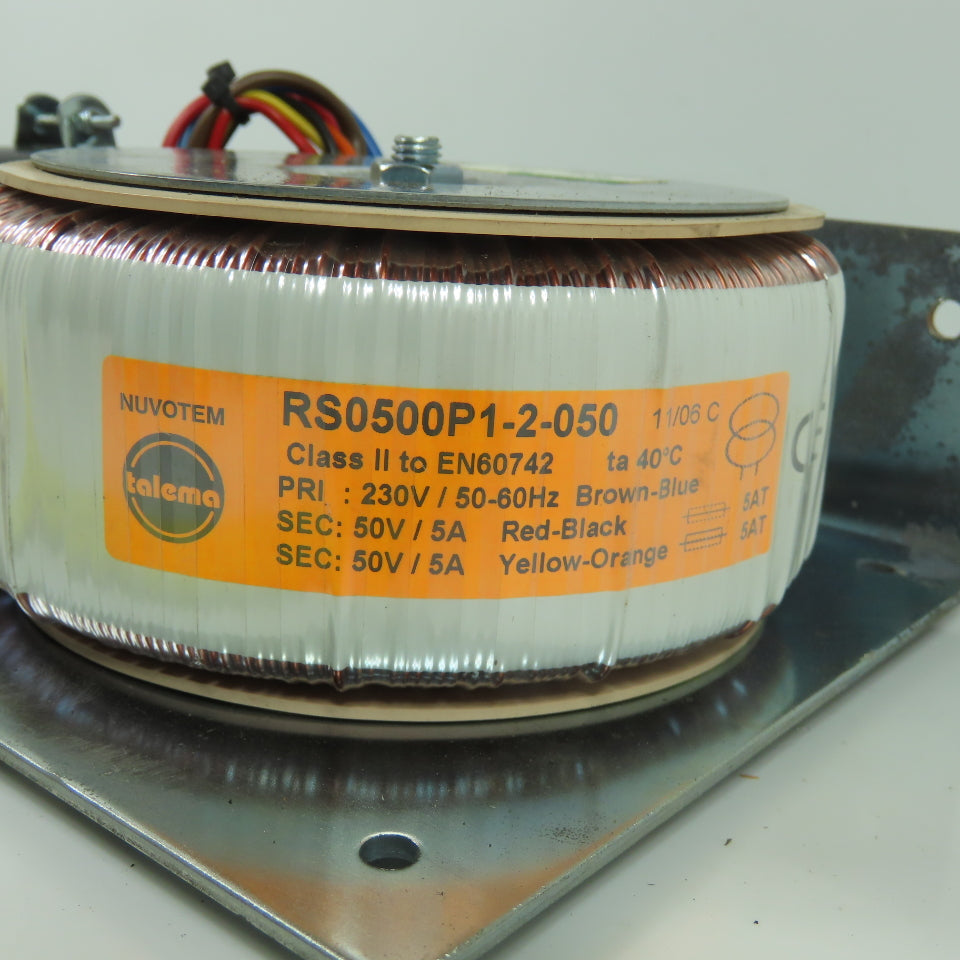 Talema RS0500P1-2-050 500VA Toroidal Power Transformer 230V/50V
