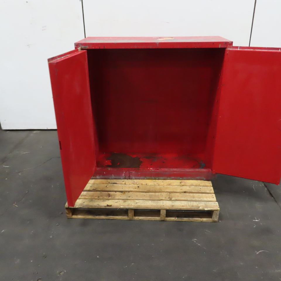 Red 2-Door 30-Gallon Flammable Liquid Safety Storage Cabinet 43" x 18" x 44"