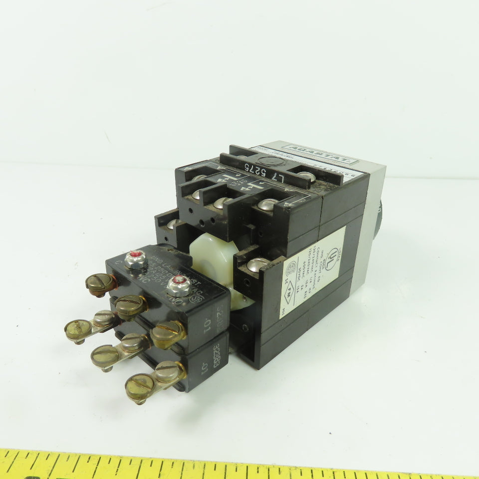Agastat 7012L7ELL On-Delay Timer Relay 120V 20-200 Sec.