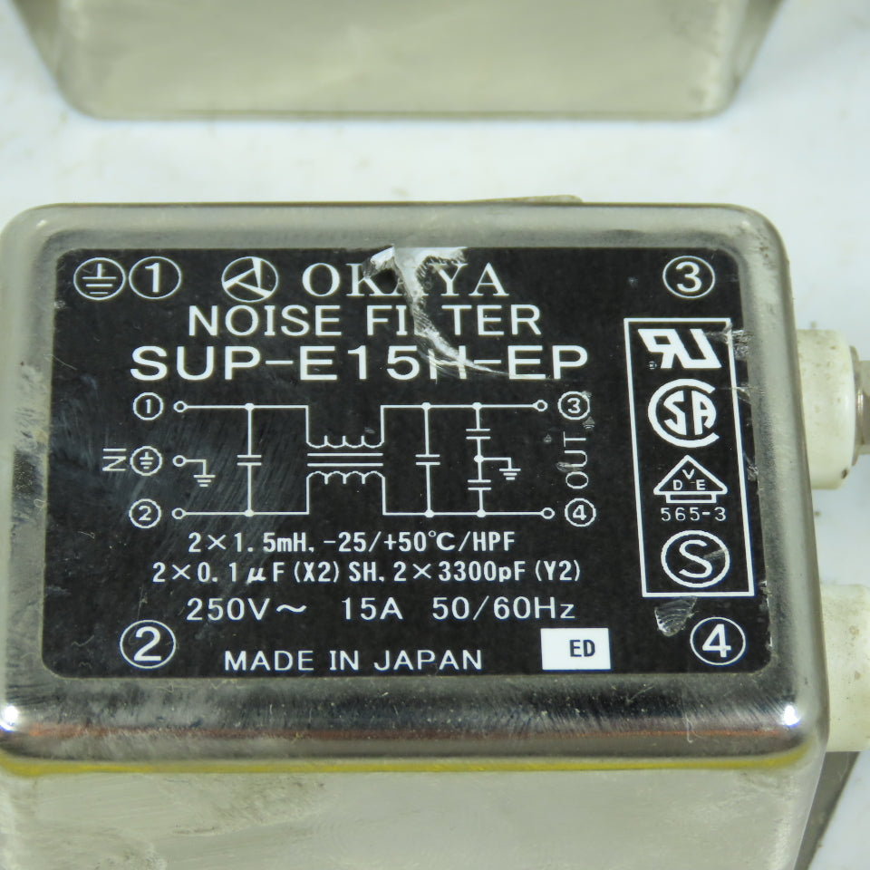 Okaya SUP-E15H-EP Noise Filter 250V 15A 50/60Hz Lot Of 5