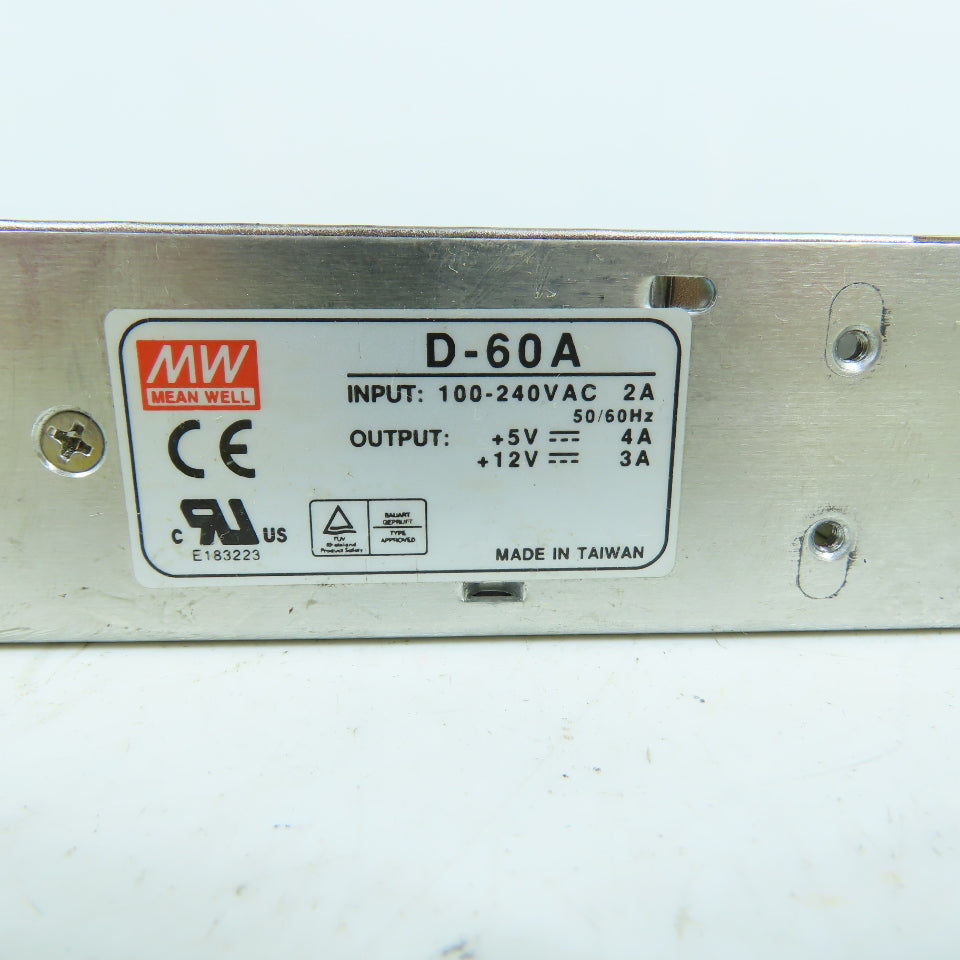 Mean Well D-60A Switching Power Supply 60W Dual Output 5V 4A 12V 3A