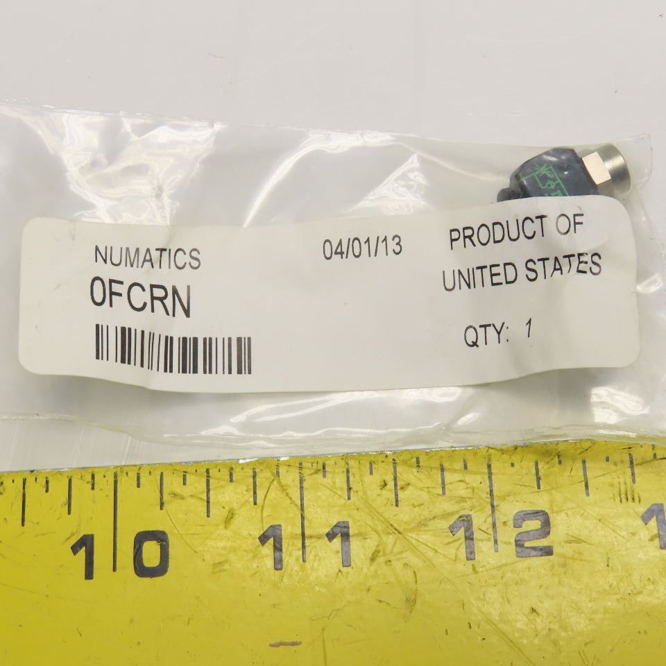 Numatics 0FCRN 10/32" UNF Male Female Swivel Flow Control Elbow 90° Lot Of 2