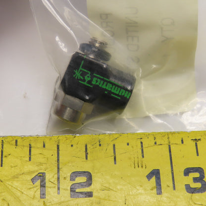 Numatics 0FCRN 10/32" UNF Male Female Swivel Flow Control Elbow 90° Lot Of 2