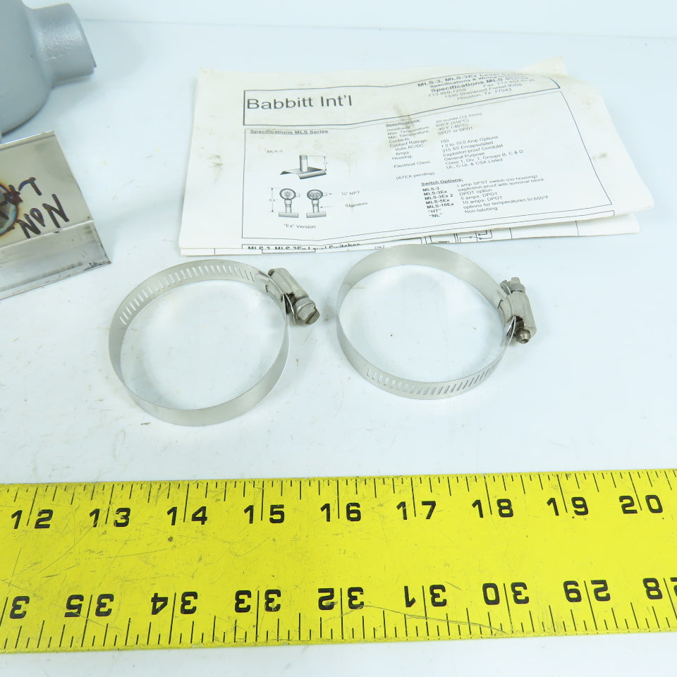 Babbitt International MLS-3EX Explosion Proof Magnetic Level Switch Non-Latching