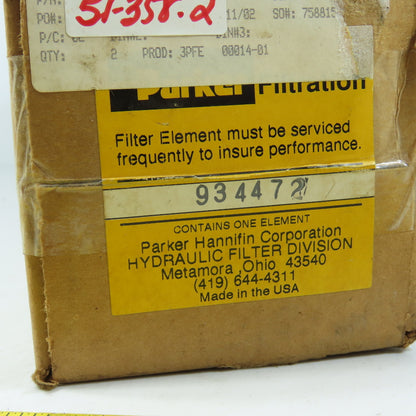 Parker 213772 934472 Hydraulic Filter Element