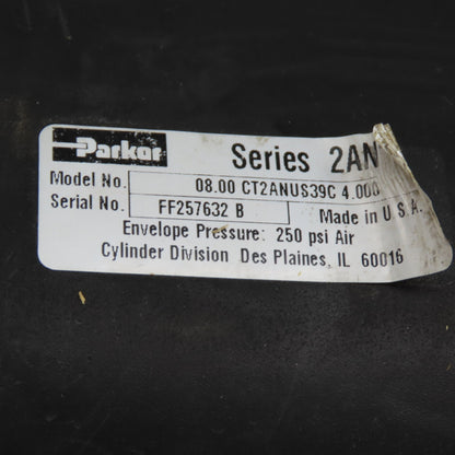 Parker 08.00 CT2ANUS39C 8" Bore 3-Position Duplex Air Cylinder 4" & 5" Stroke