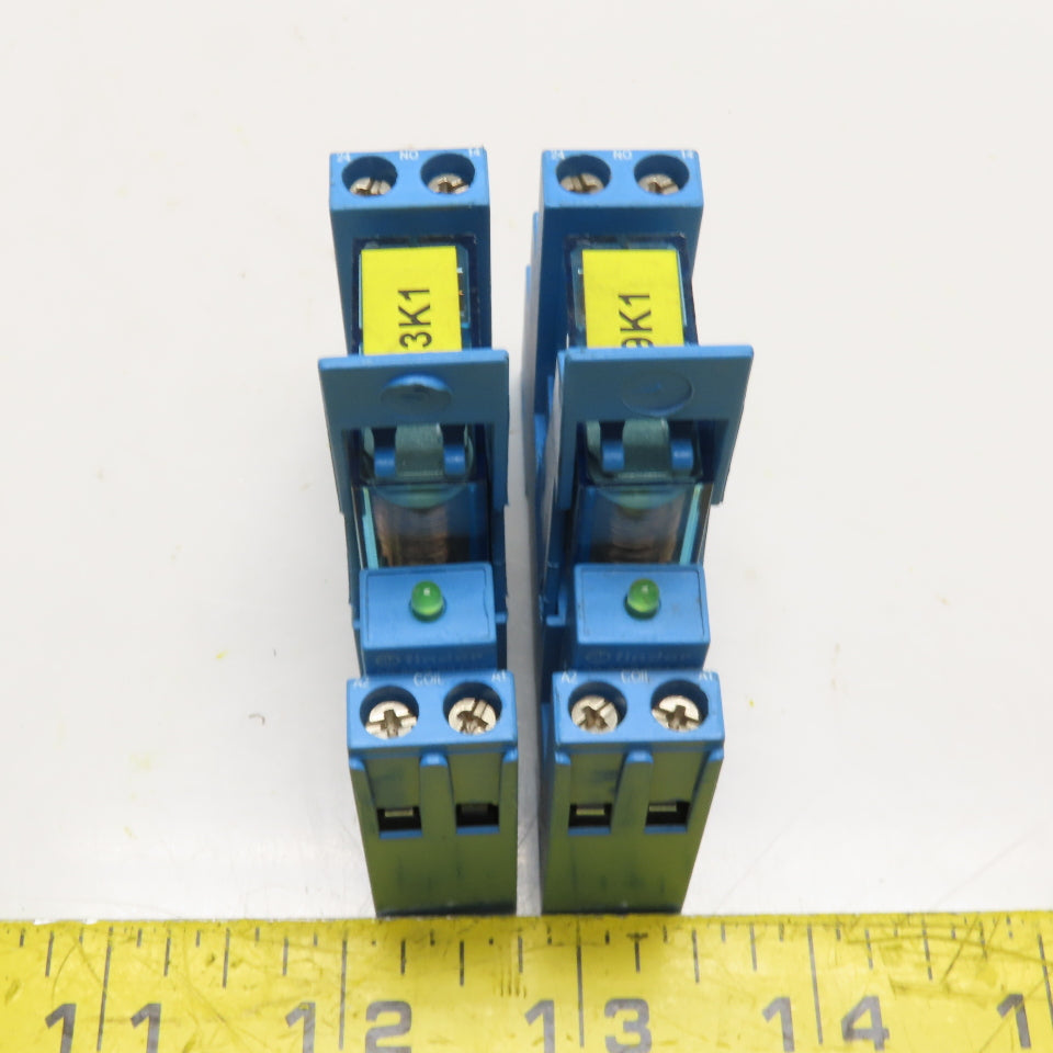 Finder 95.95.1 Type 40.52 Relay Module 240V & Socket Base Lot Of 2