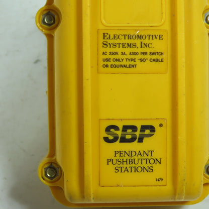 Electromotive Systems SBP 2-Button Pendant Pushbutton Station Up/Down 250V