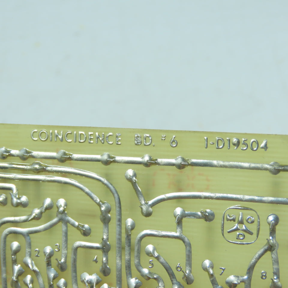 Rockwell International 51-2347 1-D19504 Coincidence Board Vintage PCB