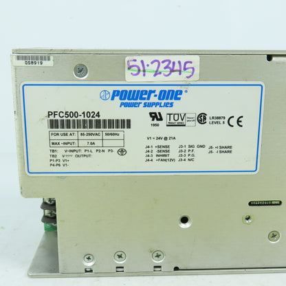 Power-One PFC500-1024 Power Supply 24V 21A 500W