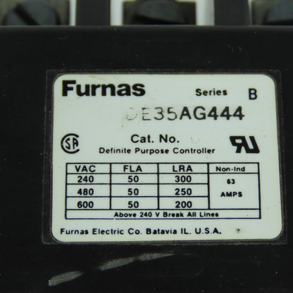 Furnas 42CE35AG444 Definite Purpose Contactor 50A 3-Pole 208-240V Coil